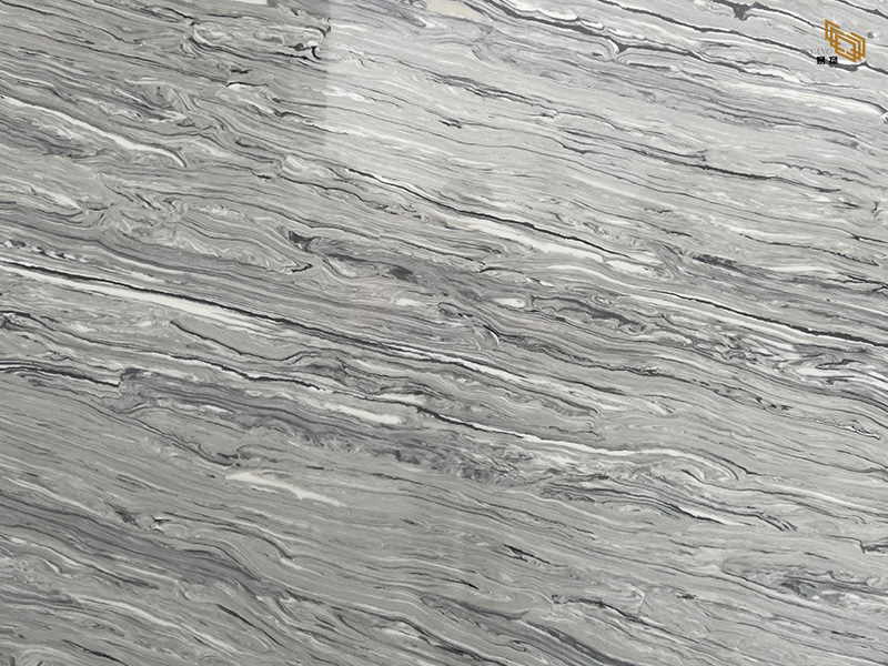 Concrete Look Grey Quartz Slabs for Industrial Style Space