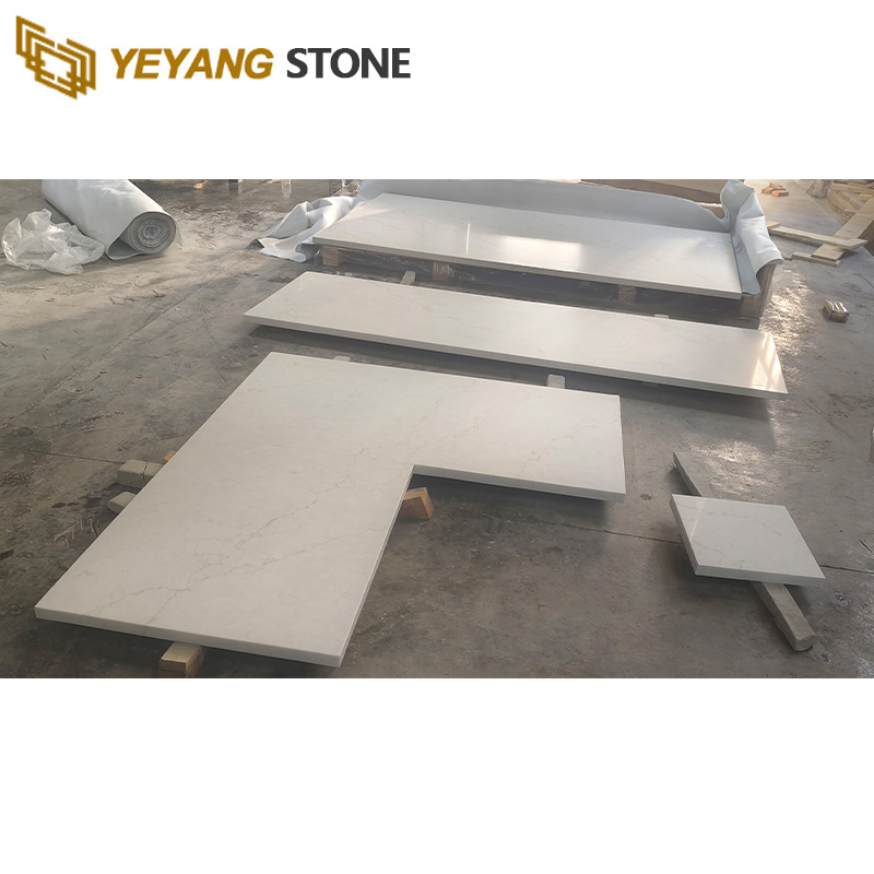 Regular Quartz Countertop Carrara White Quartz Kitchen Countertops