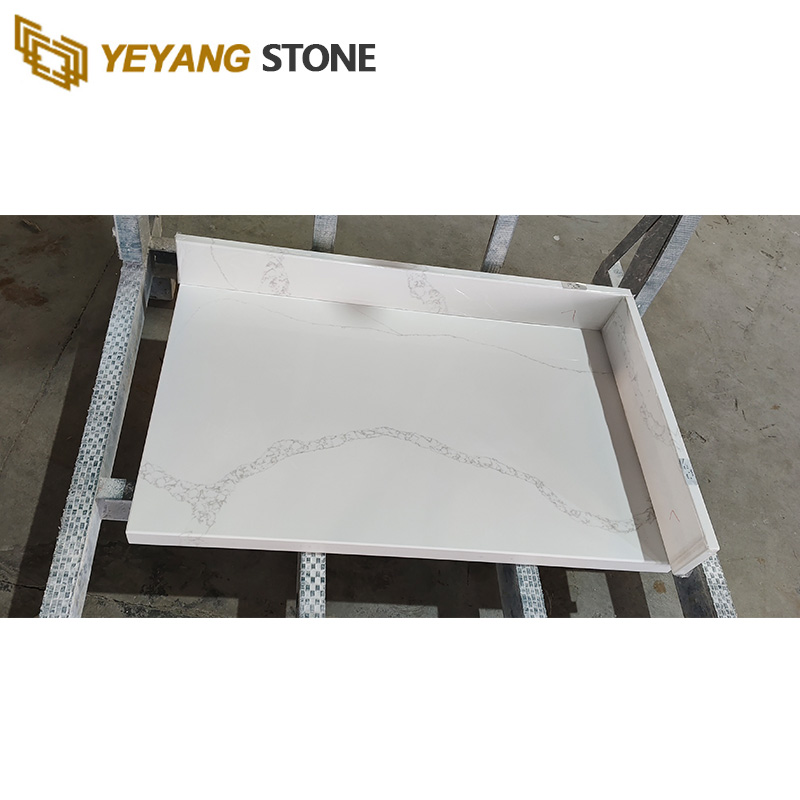 Standard Size Quartz Countertop Calacatta White Quartz Kitchen Countertops