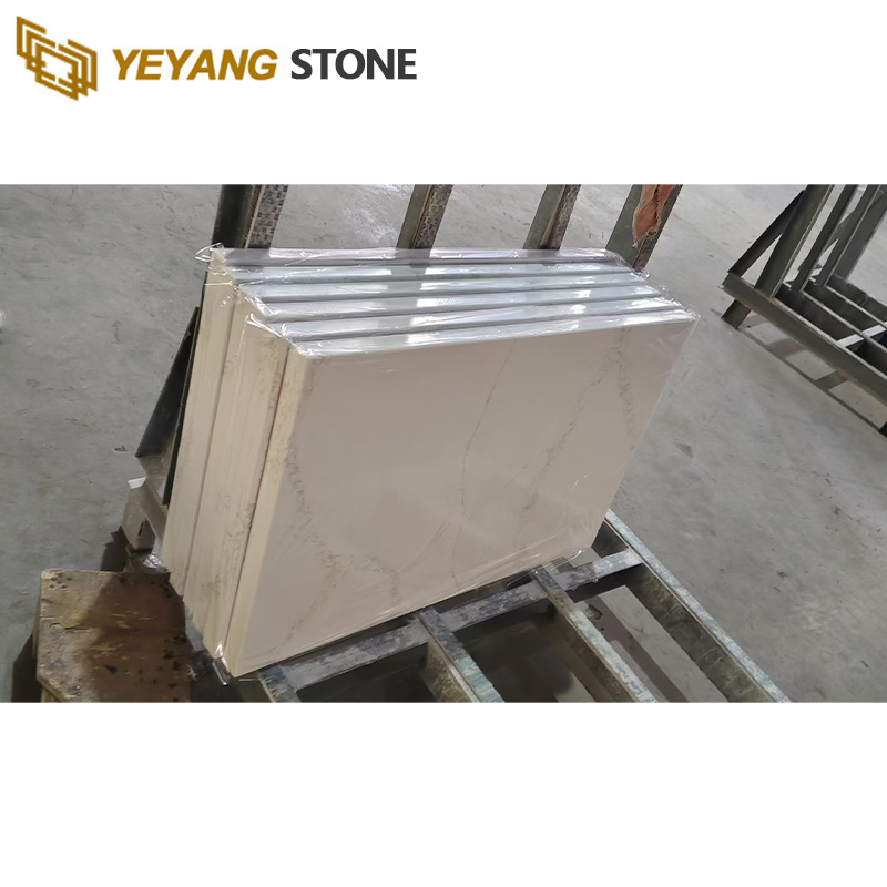 Standard Size Quartz Countertop Calacatta White Quartz Kitchen Countertops