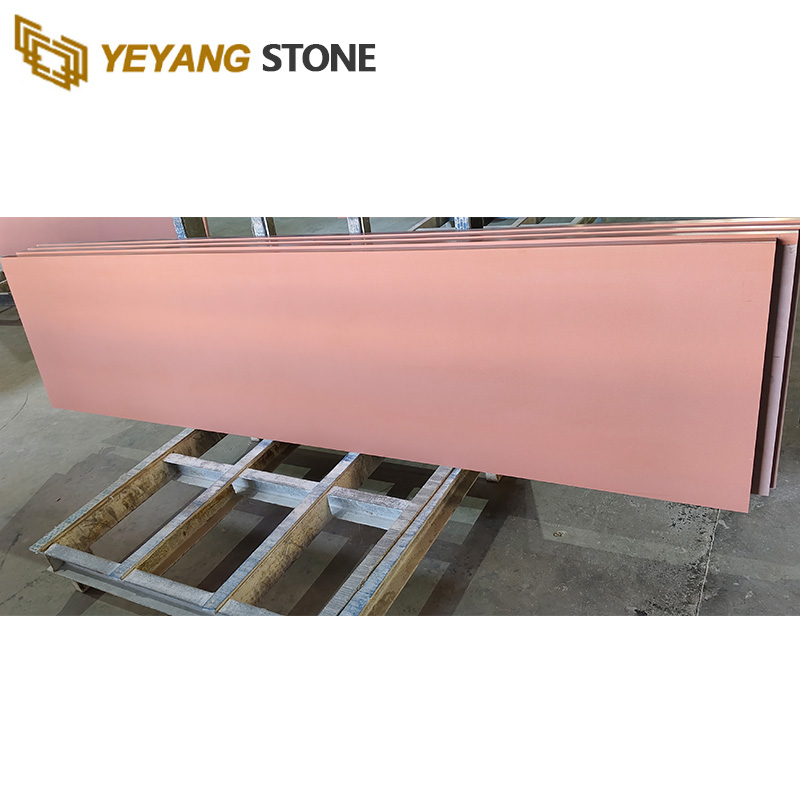 Custom Macaron Color Quartz Kitchen Countertops