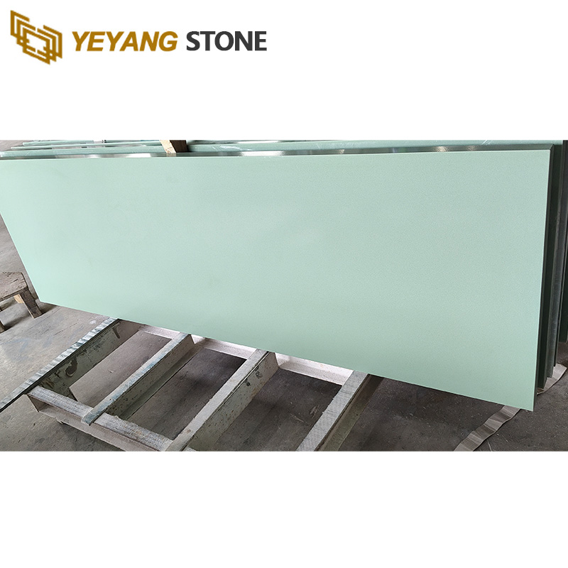 Custom Macaron Color Quartz Kitchen Countertops