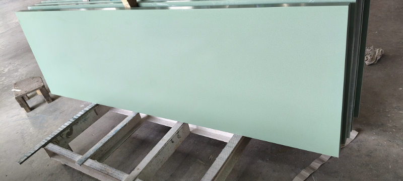 Customized Macaron Green Crystal Quartz Slabs