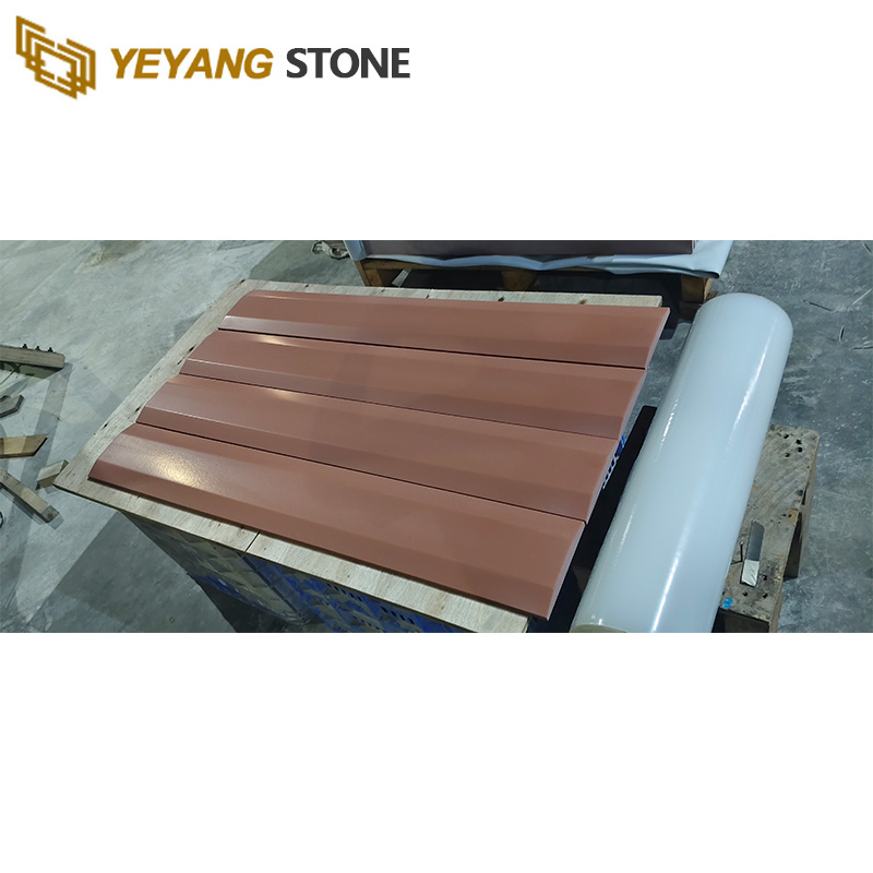 Pink Crystal Quartz Slabs Customized Quartz Surfaces