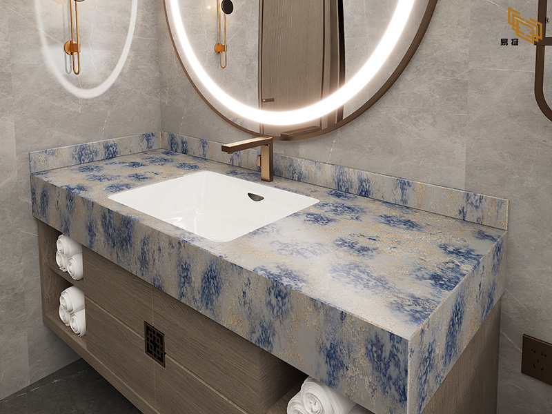 Starlit Night Blue Quartz Surface Luxury Quartz Stone Slabs