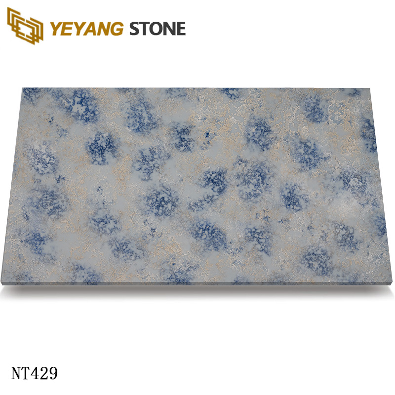 Starlit Night Blue Quartz Surface Luxury Quartz Stone Slabs