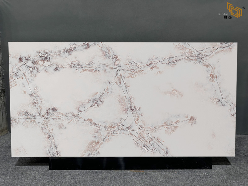 Beige Calacatta Quartz Engineered Quartz Stone Slab for Luxury Kitchens