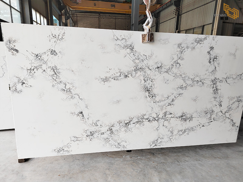 Marble-look quartz