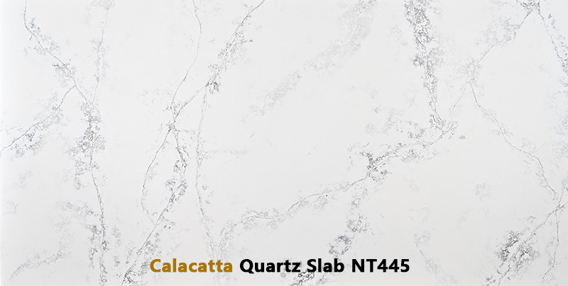 Simple White Calacatta Engineered Quartz Slabs for Modern Countertops