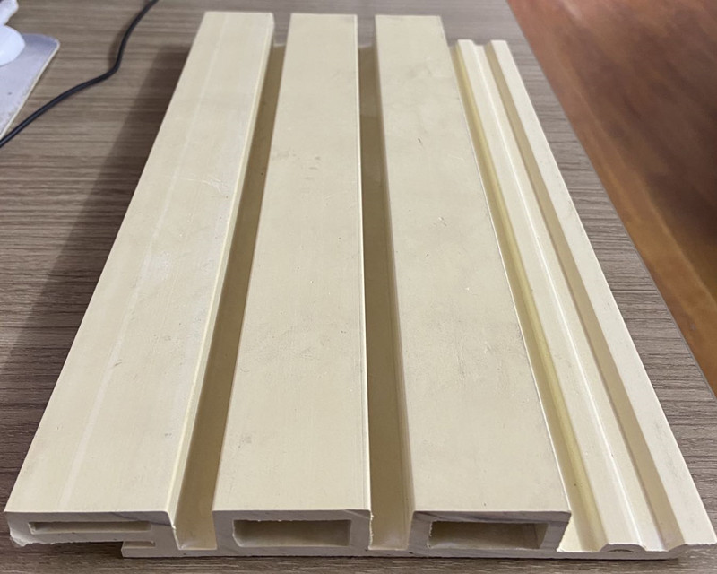 PVC and wood powder wall panel Extrusion Mold Testing Video