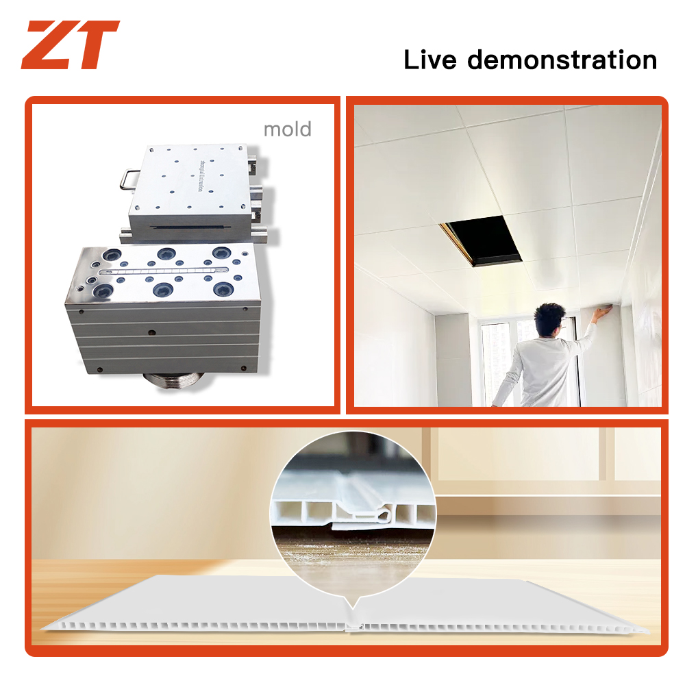 PVC interlocking ceiling plastic profile