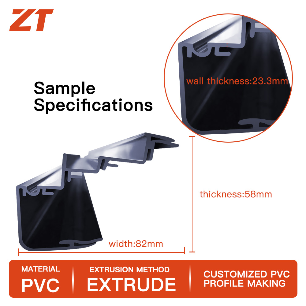 PVC refrigerator door accessory plastic profiles