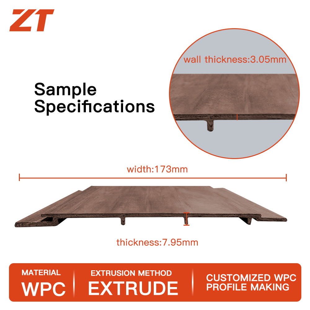 WPC thin wood-grain wallboard plastic profiles
