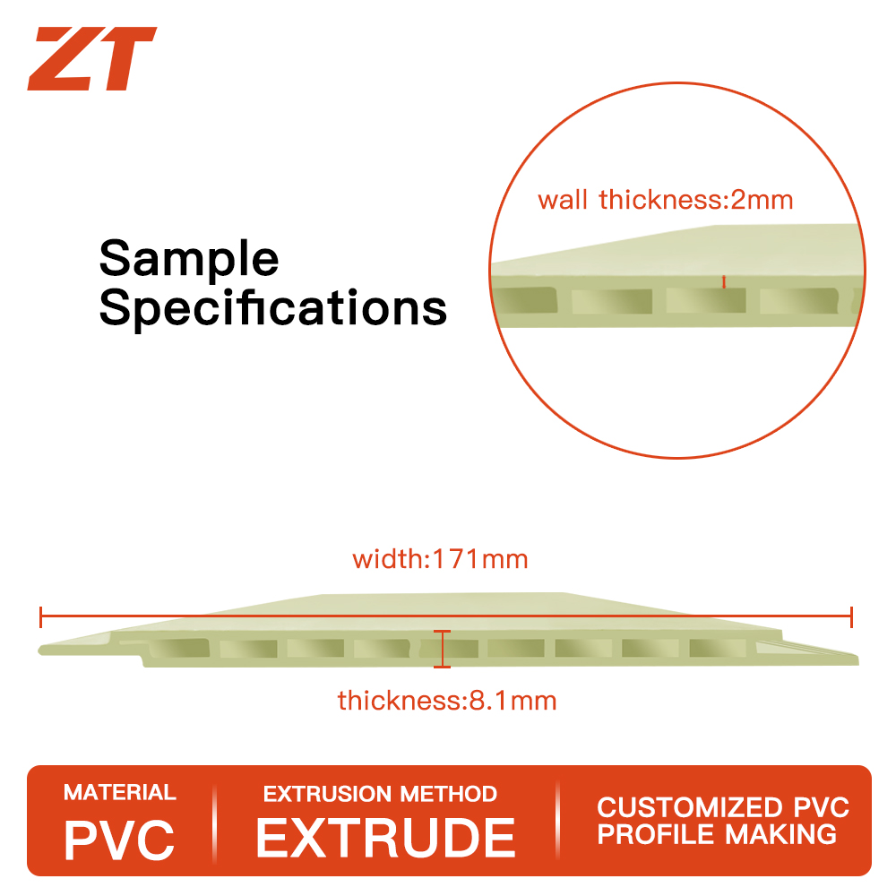 PVC interlocking wall panel plastic profile