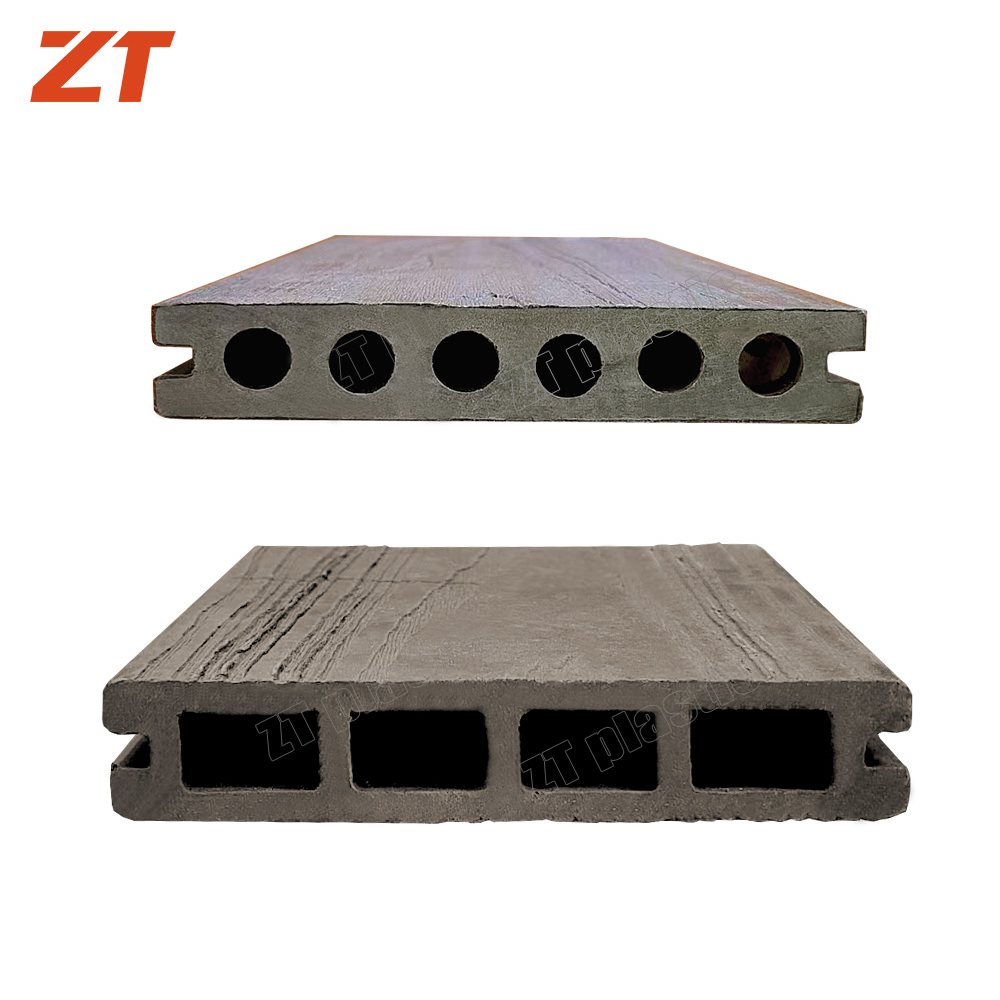 WPC wood grain floor board plastic profiles