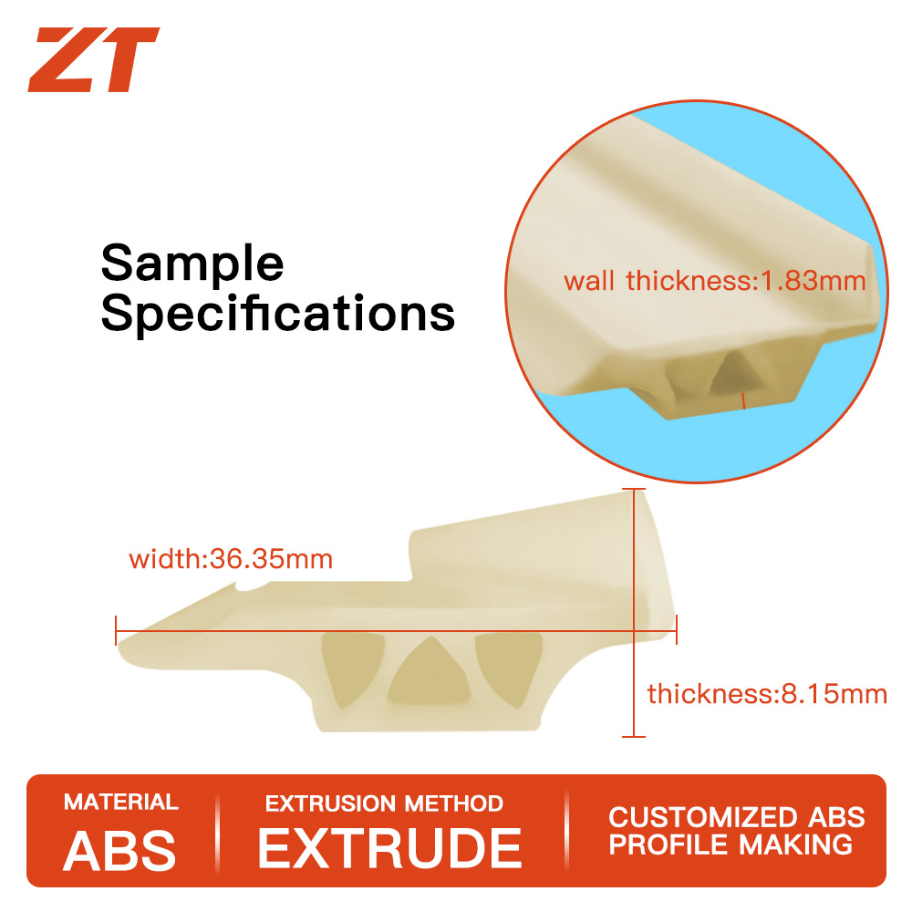 ABS industrial plastic profiles