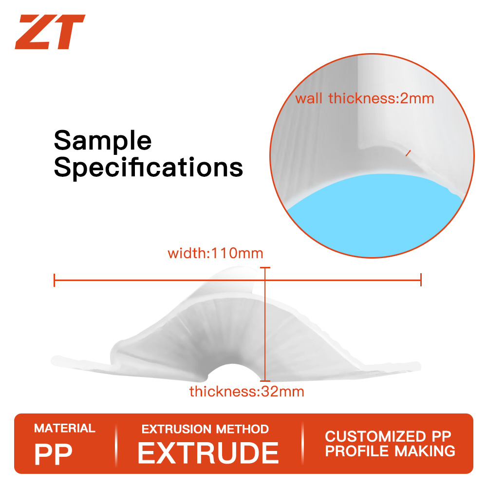 PP industrial plastic profiles
