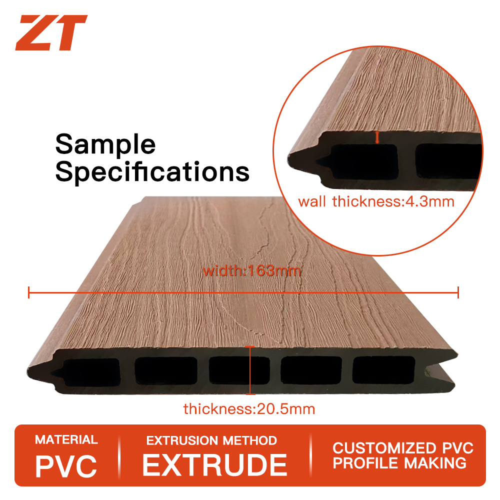 WPC Wood-Plastic Composites wood grain outdoor fence plastic profile