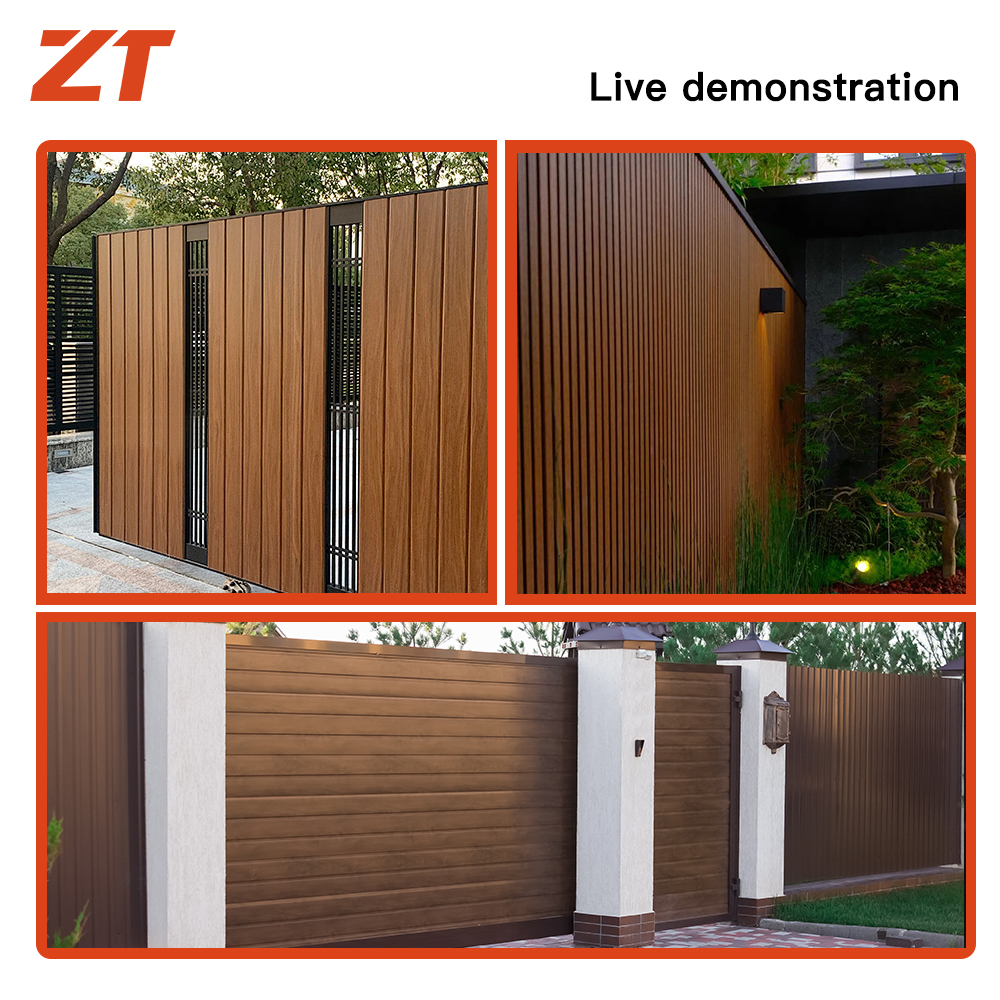 WPC Wood-Plastic Composites wood grain outdoor fence plastic profile