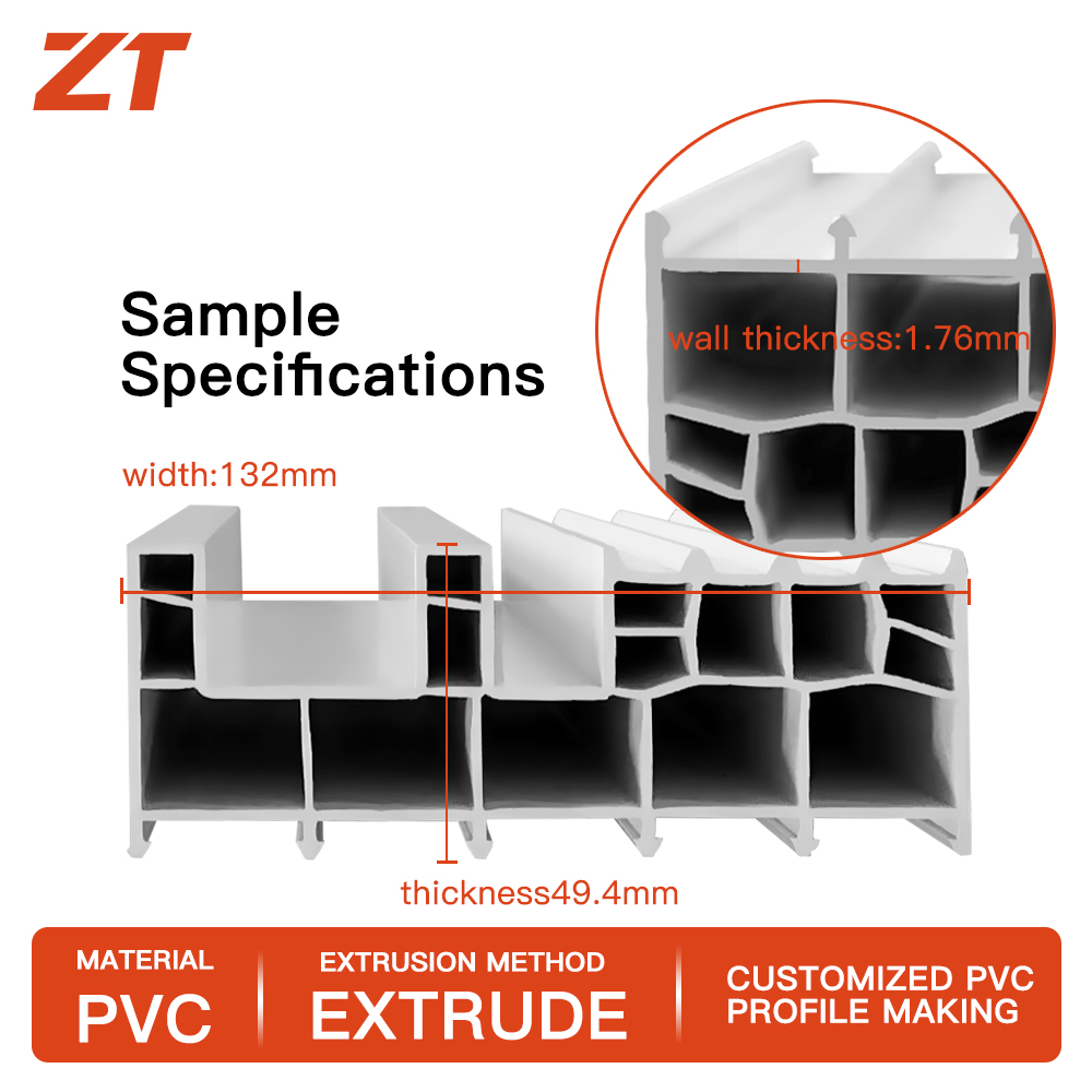 PVC door and window frame plastic profiles