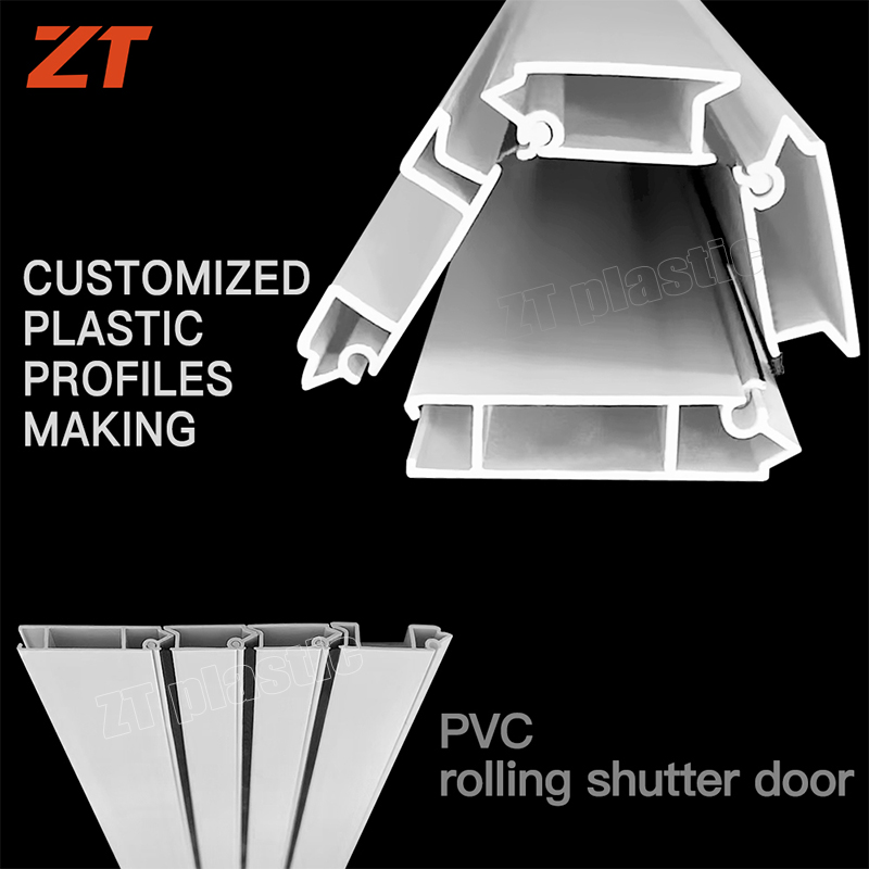 PVC black and white roller shutter door plastic profiles