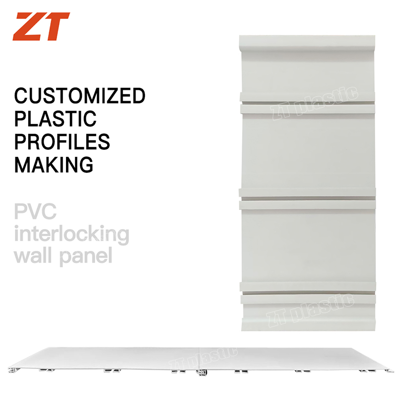 PVC white interlocking wall panel plastic profiles