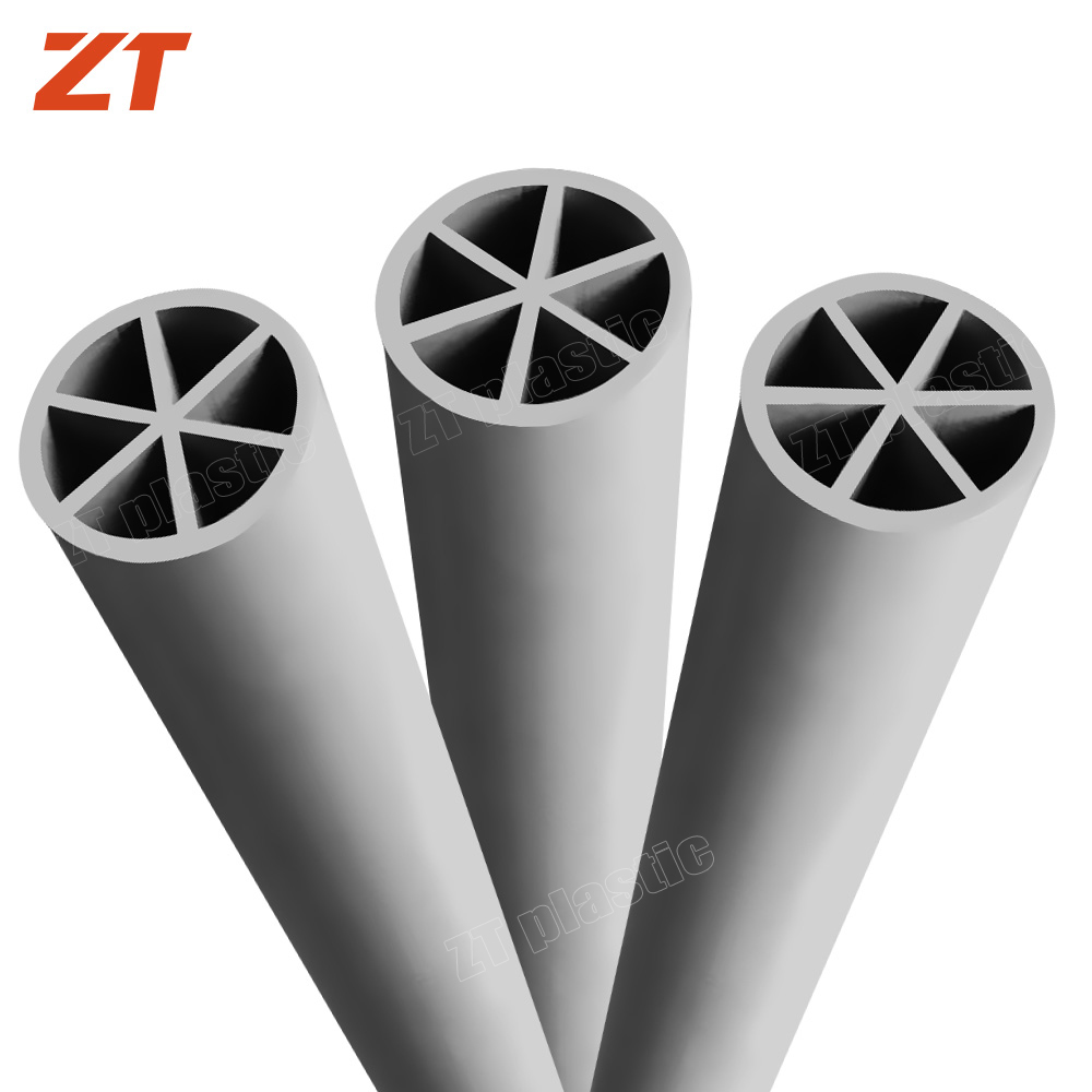 PVC four chamber pipe broom handler plastic profiles