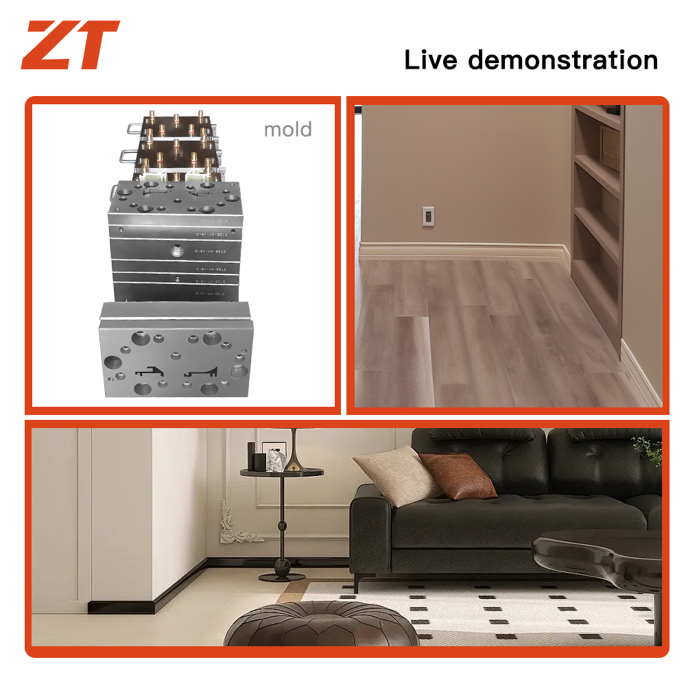 PVC foam board Indoor decoration skirting board plastic profiles