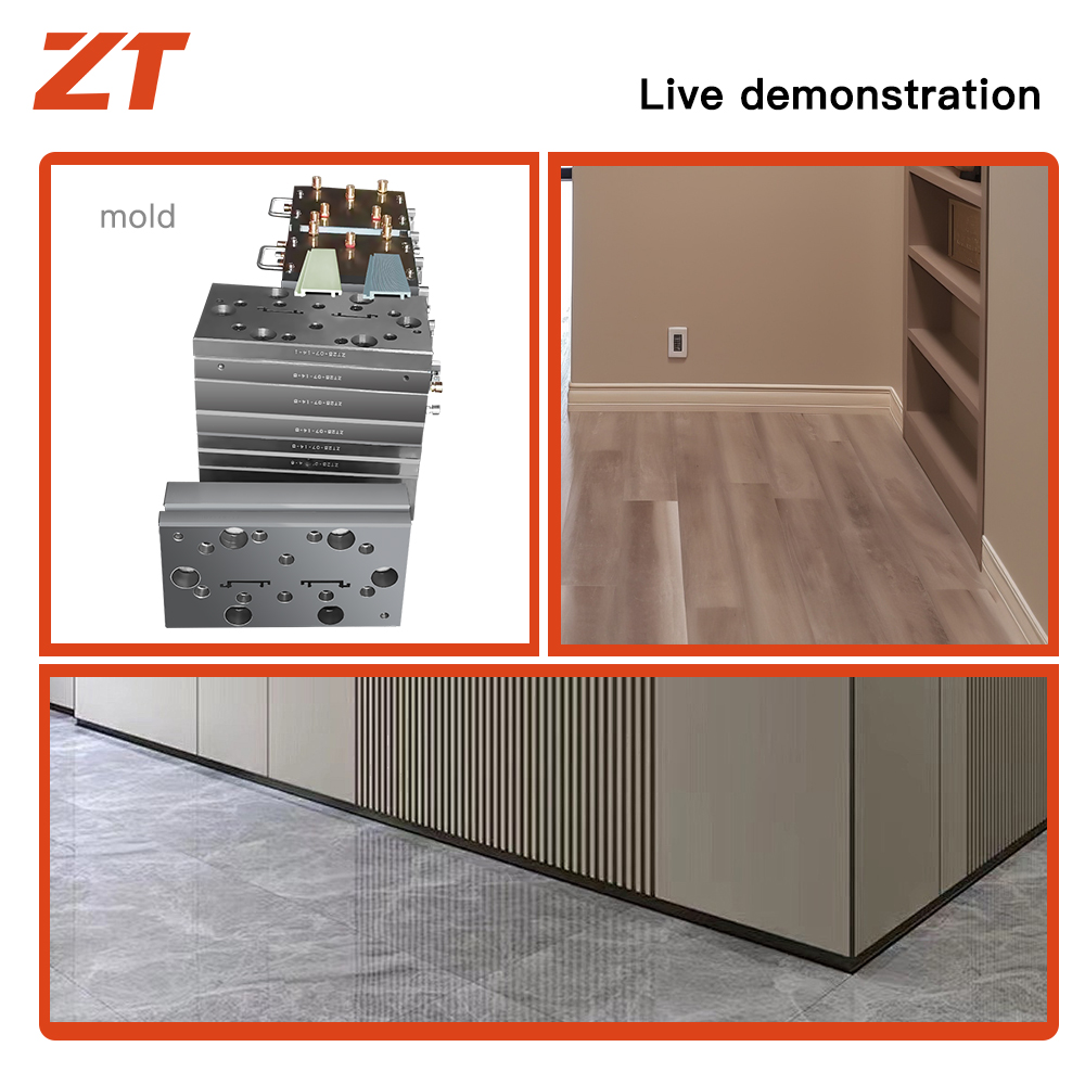 PVC foam board indoor decoration skirting board plastic profile