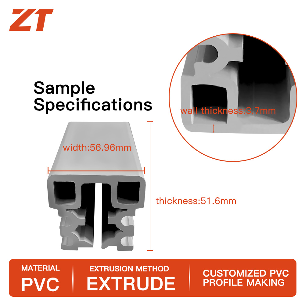 PVC industrial profiles Track and card slot plastic profiles