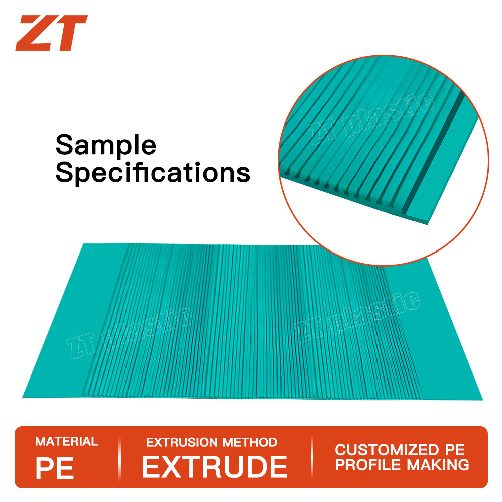 PE high-density industrial profile anti slip carpet plastic profiles