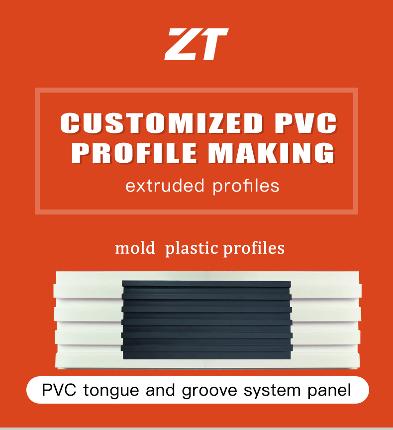 PVC tongue and groove system panel plastic profile
