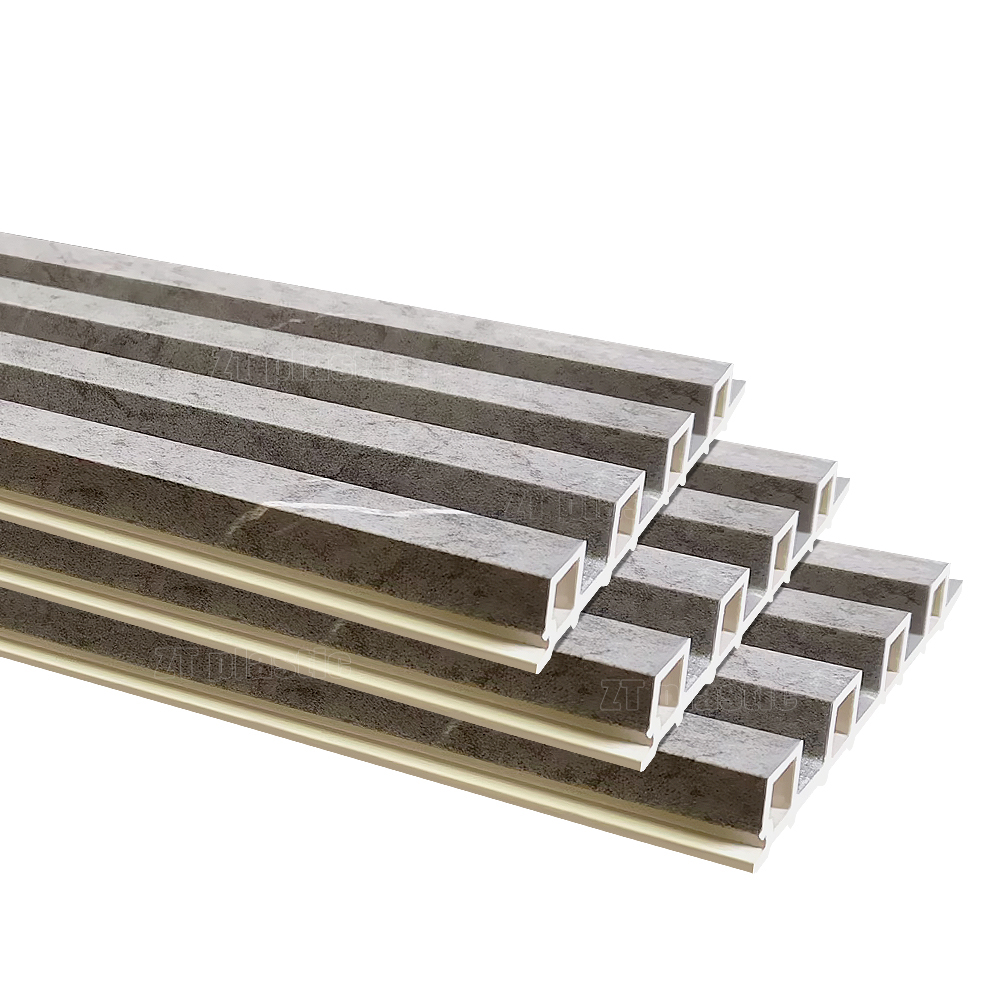 PVC foam board groove wall panel plastic profile Laminated marble pattern