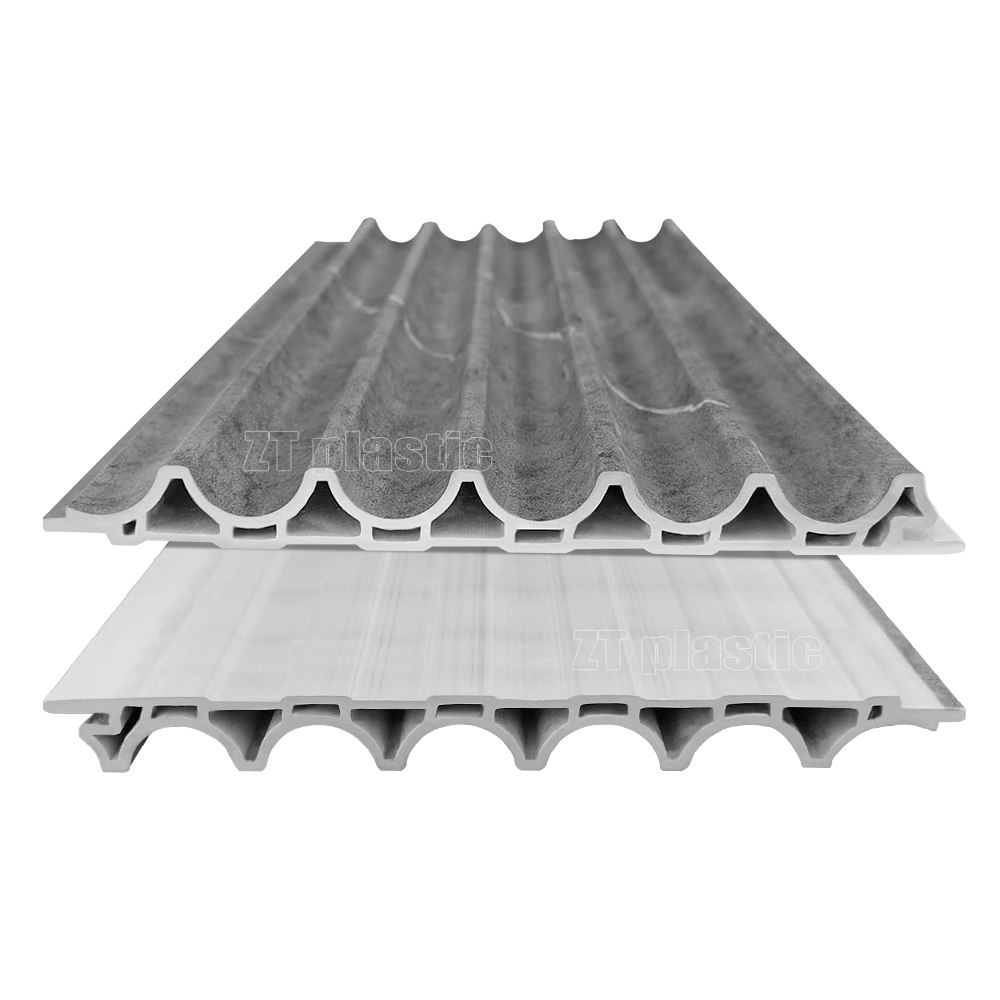 PVC foam board Laminated marble pattern wall panel plastic profiles