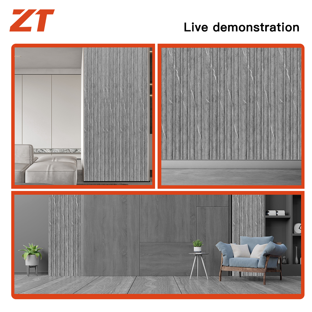 PVC foam board Laminated marble pattern wall panel plastic profiles