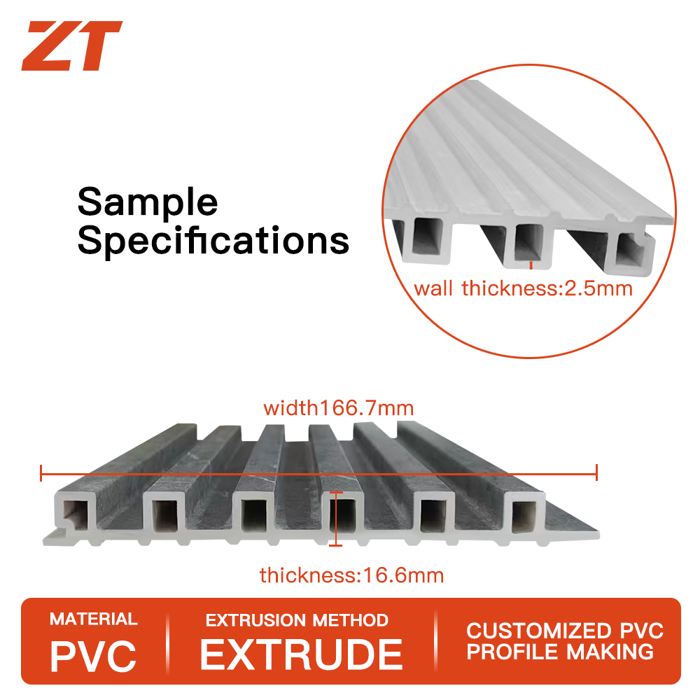 PVC foam board laminated marble patterned groove wall panel profile