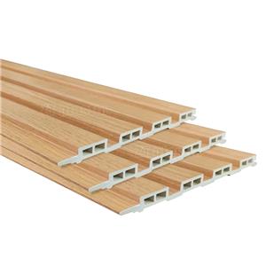 PVC foam board Laminated wood grain groove wall panel plastic profiles
