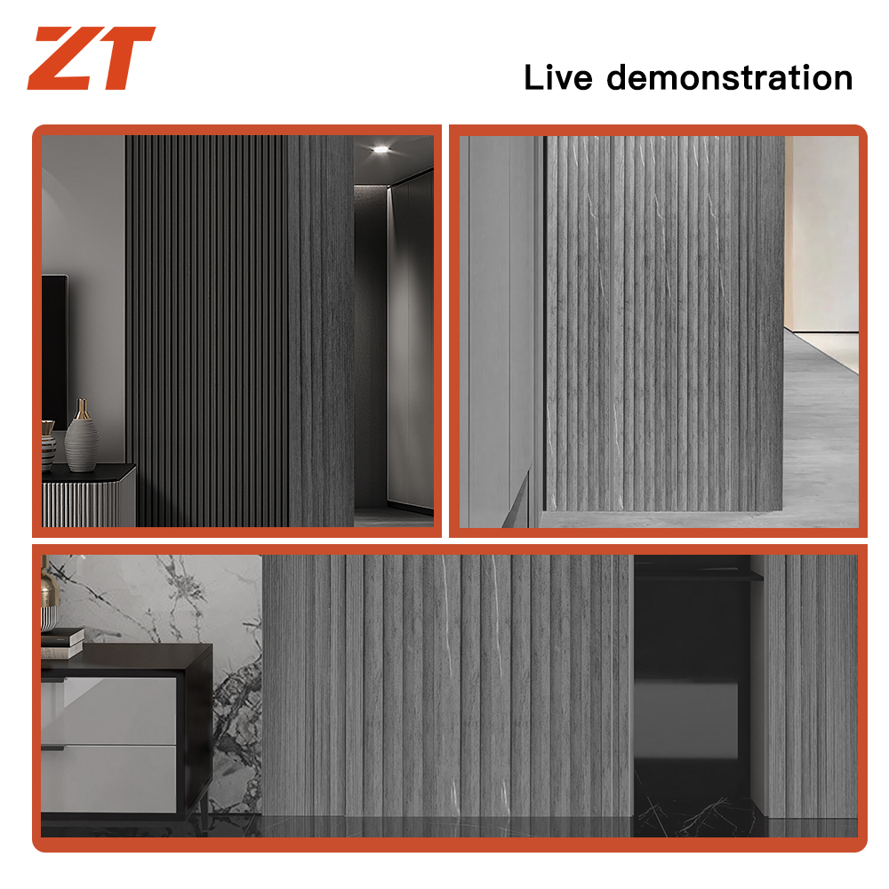 PVC foam board groove wall panel profile laminated marble patterned