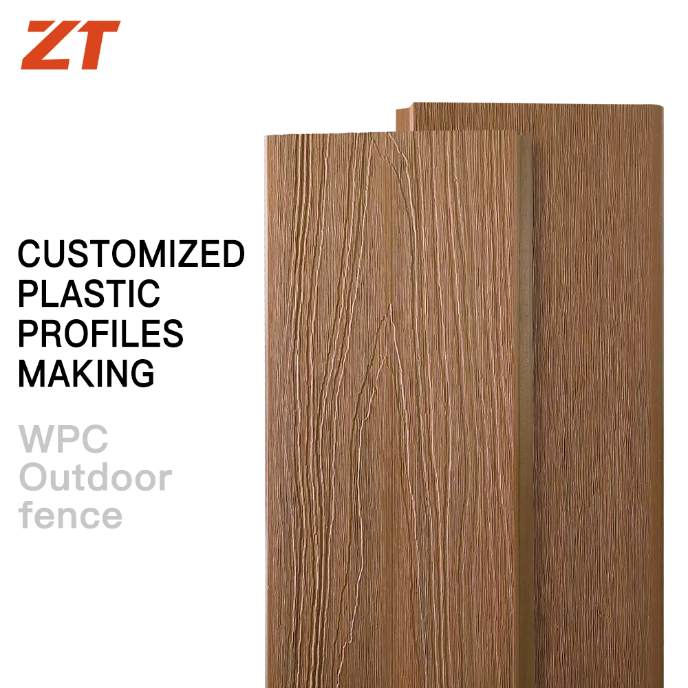 WPC Wood-Plastic Composites wood grain outdoor fence plastic profile