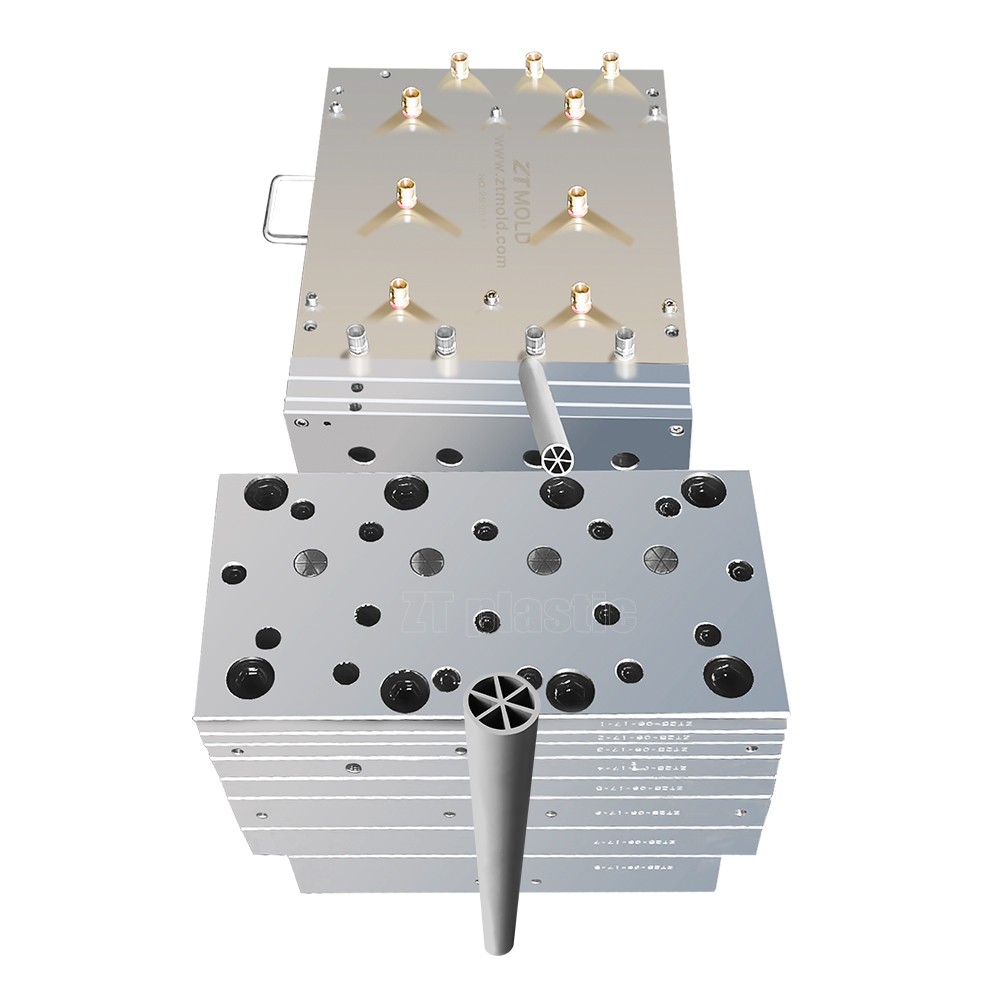 PVC four cavity pipe profile plastic extrusion mold