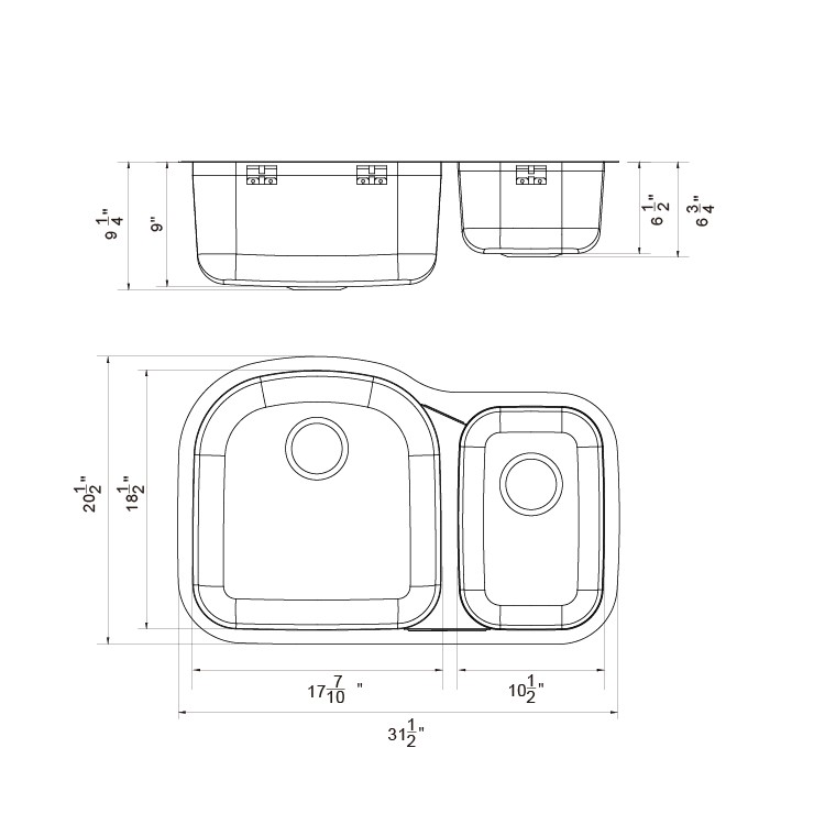 Drawn Stainless Steel Handmade Kitchen Sinks