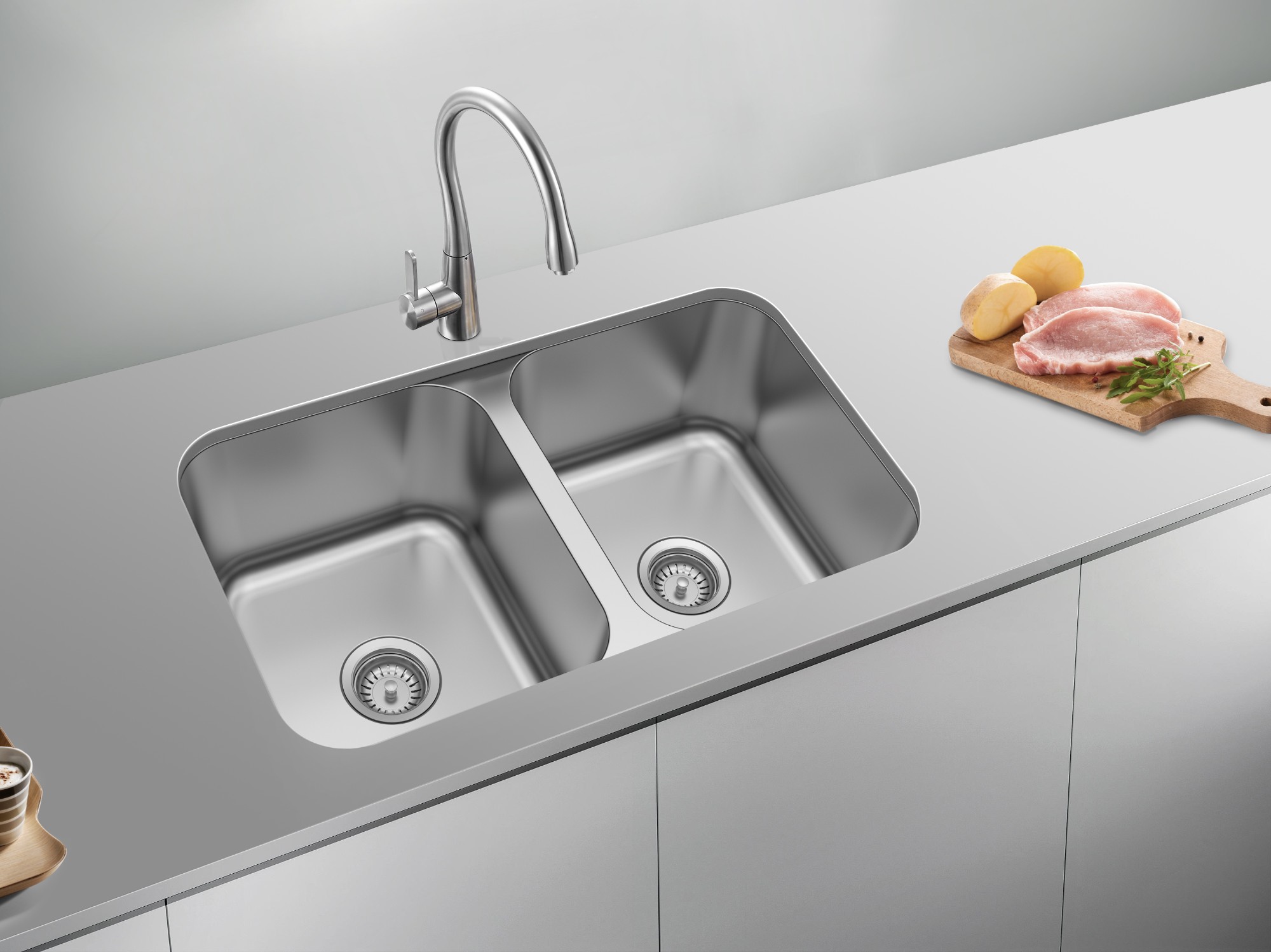Double Bowl Stainless Steel Sink Undermount