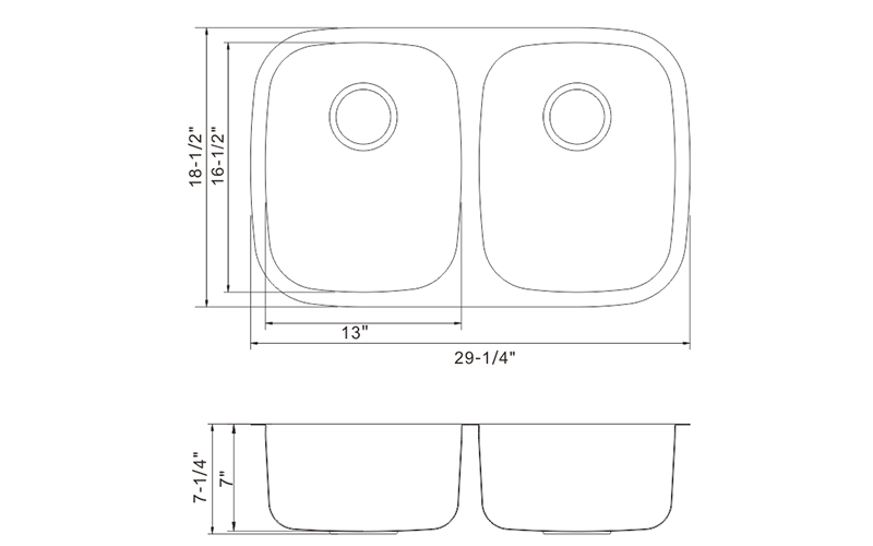 double bowl corner kitchen sink