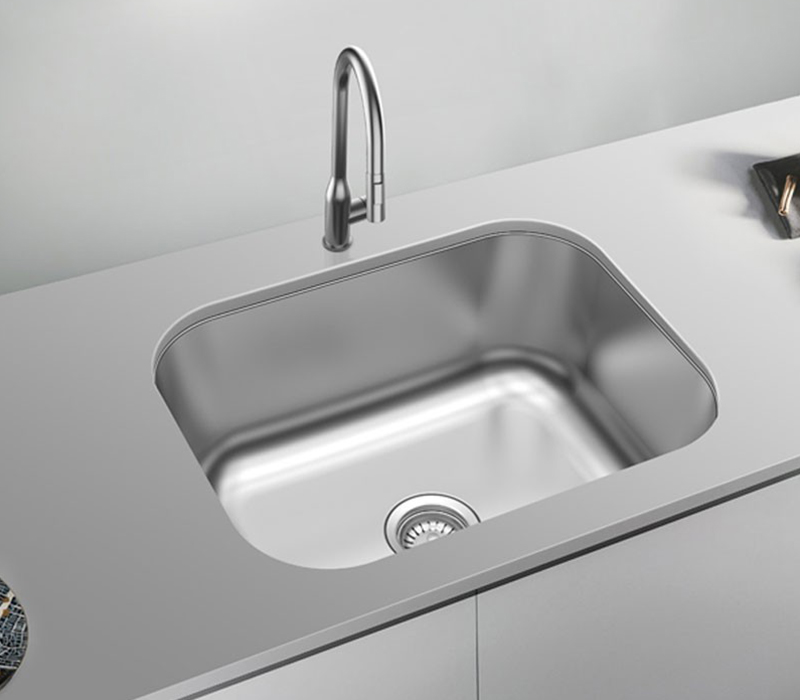 large stainless steel sink