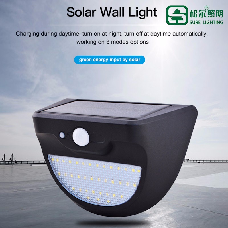 Solar Powered Outdoor Led Wall Light With Pir Sensor