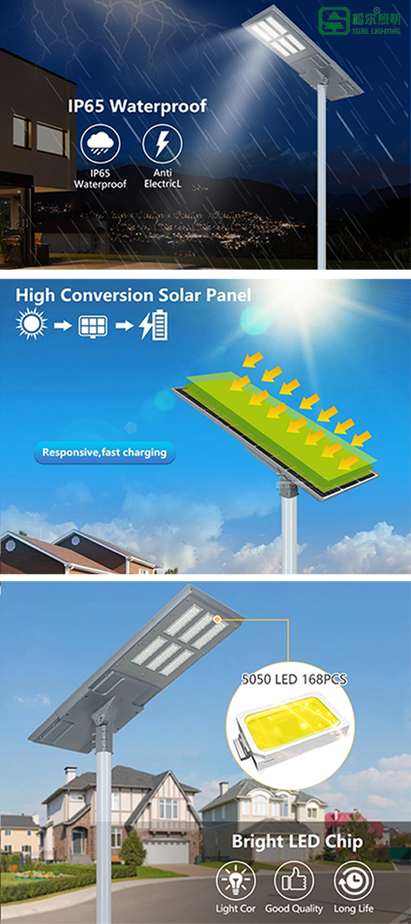 integrated 200W solar street light