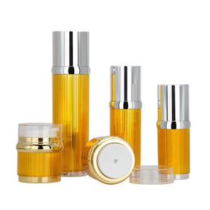 MS114 Luxury gold acrylic airless pump bottles and jars