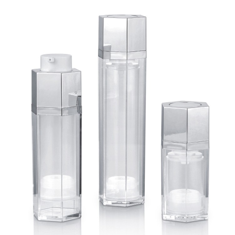 MS116 Acrylic vacuum pump containers for beauty products