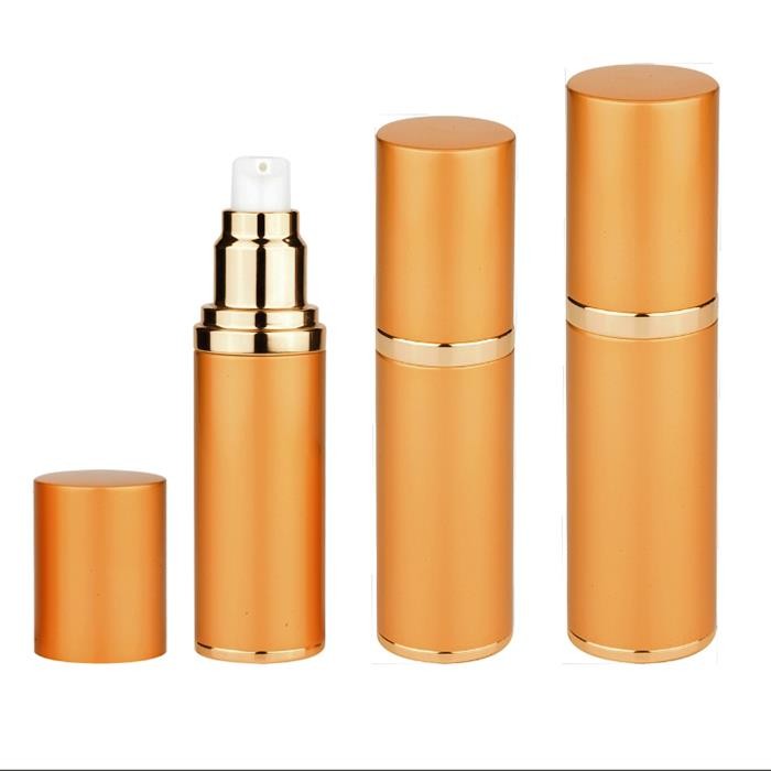 MS207 Gold brushed aluminum airless bottles for moisturizers