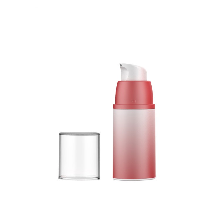 MS306 Red Cylinder PP material airless dispensing packaging for cosmetics